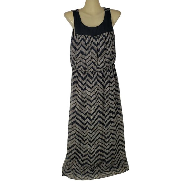 ENFOCUS Sleeveless Dress Women's Size 8 Petite Chevron Pattern - Picture 1 of 6